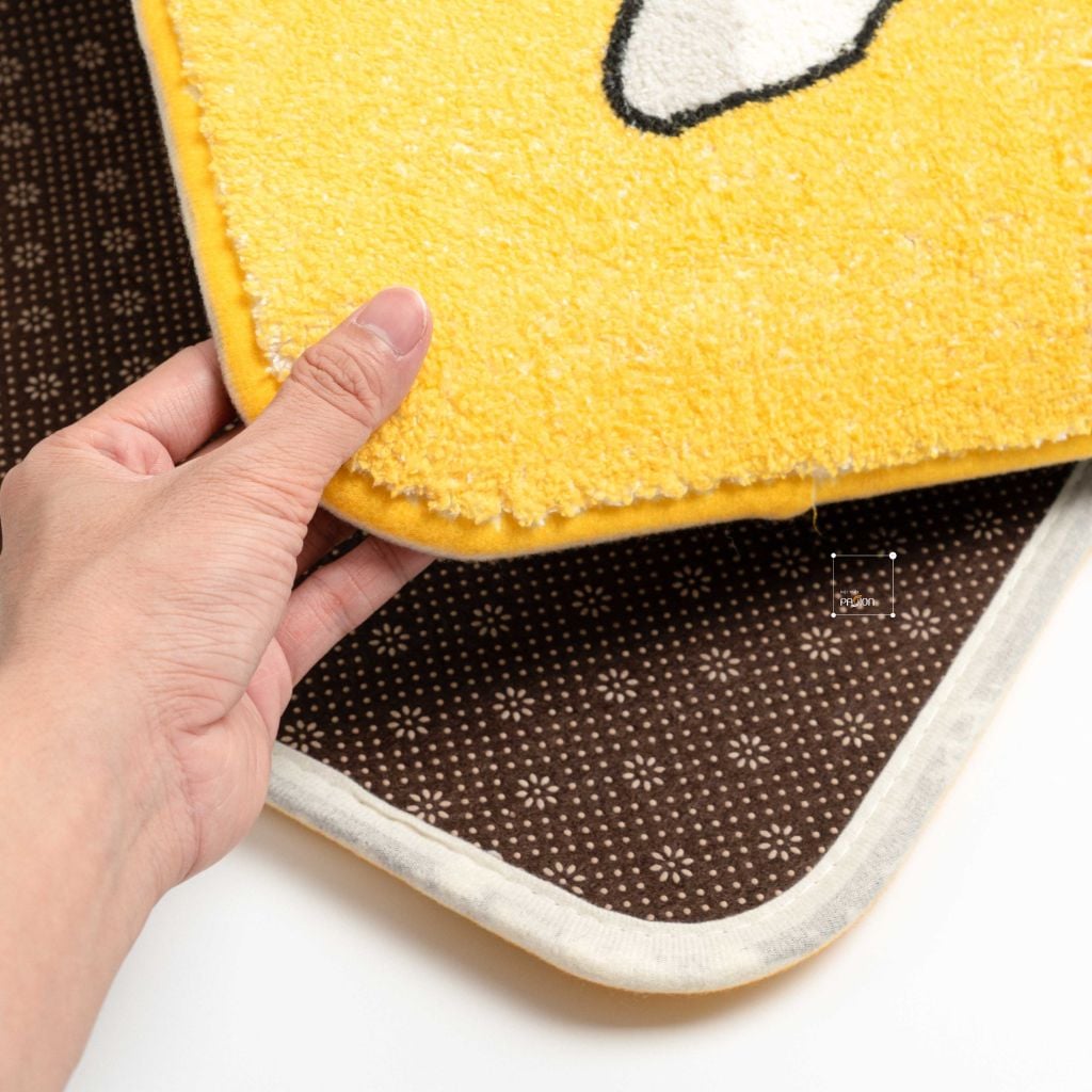 Thảm Lau Chân Cotton Len Cừu Hoạt Hình