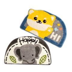 Thảm Lau Chân Sợi Len Ra Vào Cửa Bán Nguyệt Mặt Gấu