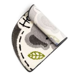 Thảm Lau Chân Sợi Len Ra Vào Cửa Bán Nguyệt Mặt Gấu