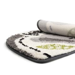 Thảm Lau Chân Sợi Len Ra Vào Cửa Bán Nguyệt Mặt Gấu