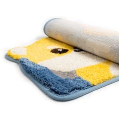 Thảm Lau Chân Sợi Len Ra Vào Cửa Bán Nguyệt Mặt Gấu