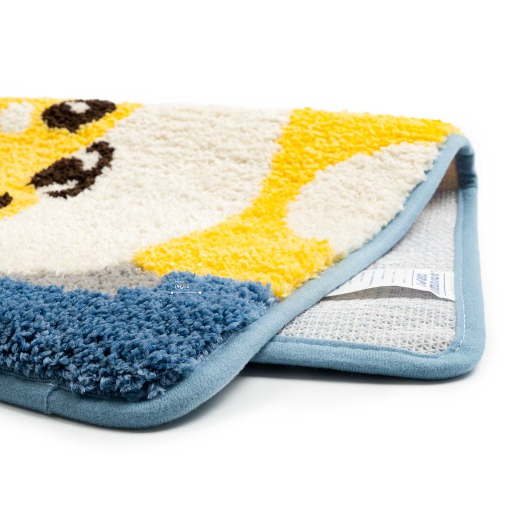 Thảm Lau Chân Sợi Len Ra Vào Cửa Bán Nguyệt Mặt Gấu