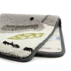 Thảm Lau Chân Sợi Len Ra Vào Cửa Bán Nguyệt Mặt Gấu