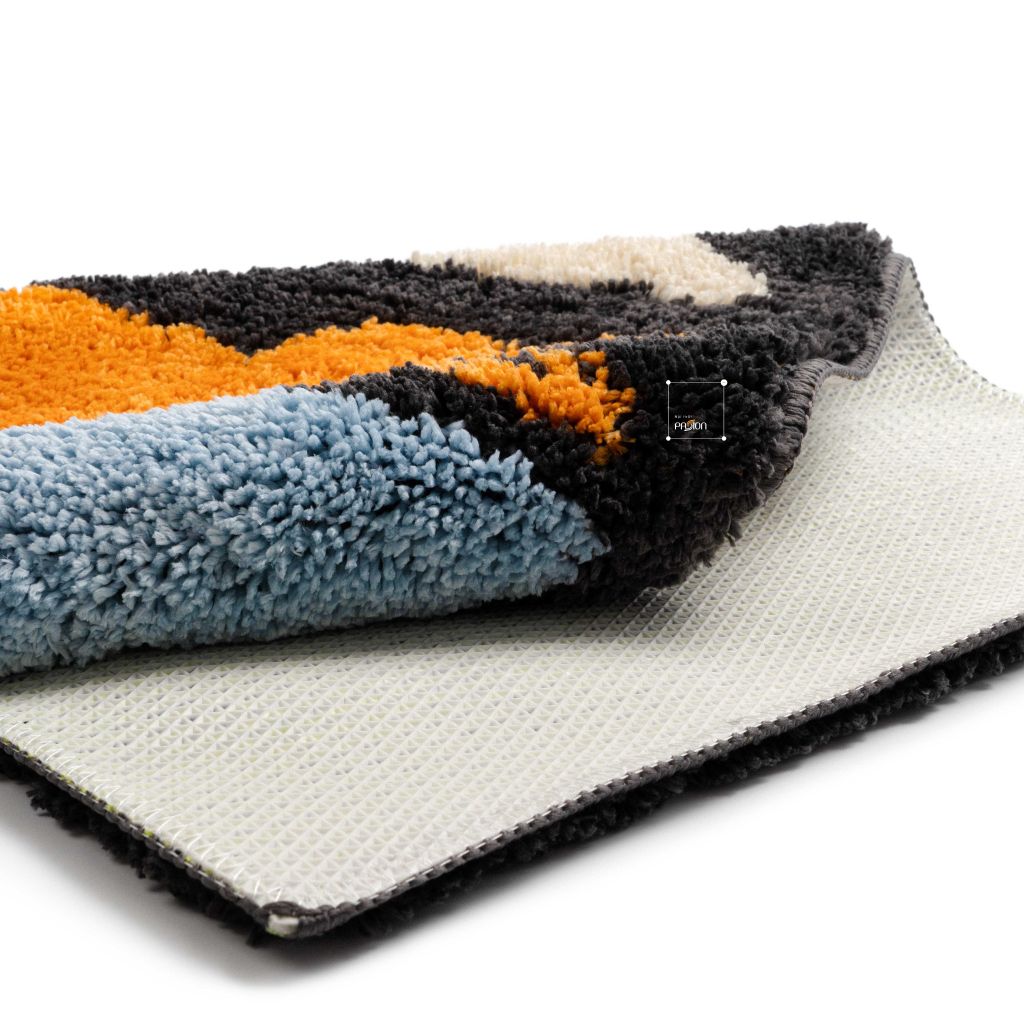 Thảm Lau Chân Cotton Len Sợi Siêu Thấm Hình Mèo Ovan