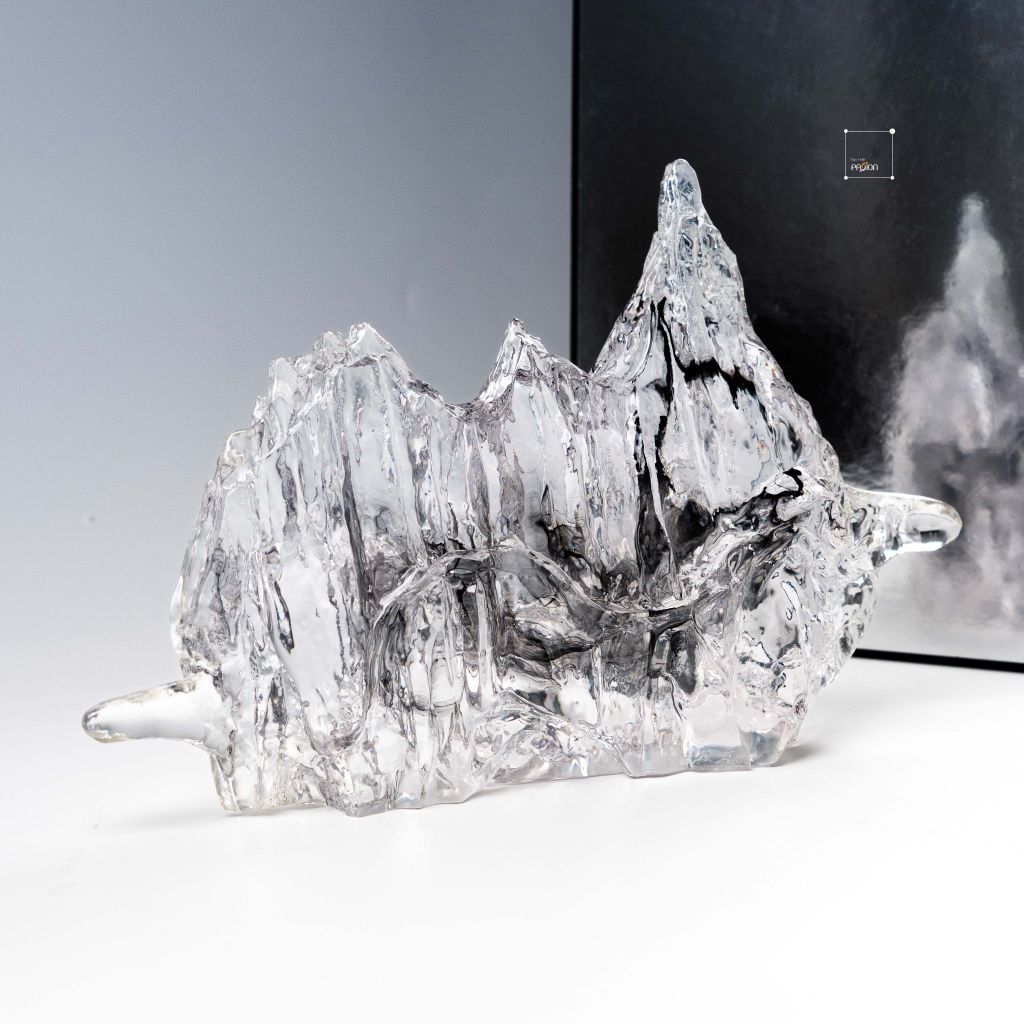 Tượng Khối Thạch Decor Màu Thạch Tím Hình Dãy Núi Sang Trọng