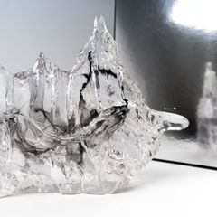 Tượng Khối Thạch Decor Màu Thạch Tím Hình Dãy Núi Sang Trọng