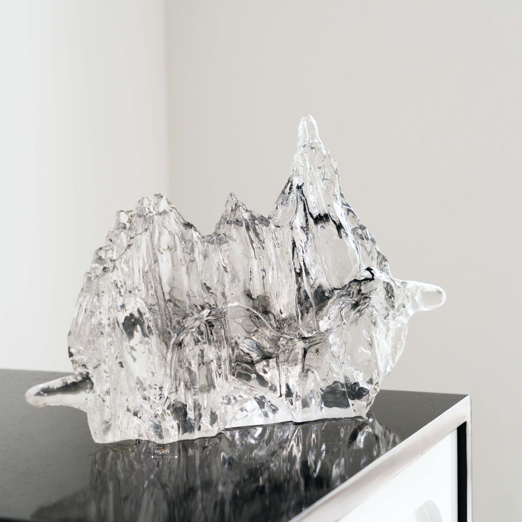 Tượng Khối Thạch Decor Màu Thạch Tím Hình Dãy Núi Sang Trọng