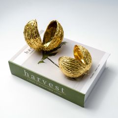 Tượng Decor Hình Vỏ Đậu Metal Để Bàn Sang Trọng