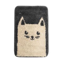 Thảm Lau Chân Màu Tối Giản Họa Tiết Mèo Thỏ