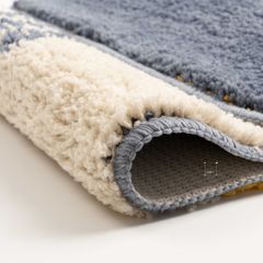 Thảm Lau Chân Màu Tối Giản Họa Tiết Mèo Thỏ