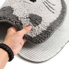 Thảm Cotton Len Sợi Thấm Hút Chó Lười Papa Đeo Nơ
