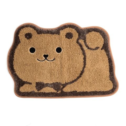 Thảm Cotton Len Sợi Thấm Hút Chó Lười Papa Đeo Nơ