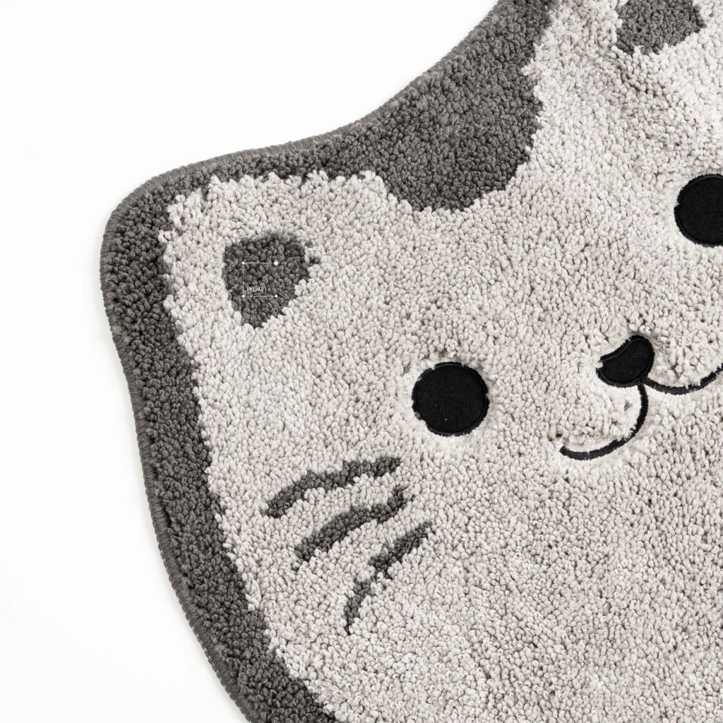 Thảm Cotton Len Sợi Thấm Hút Chó Lười Papa Đeo Nơ