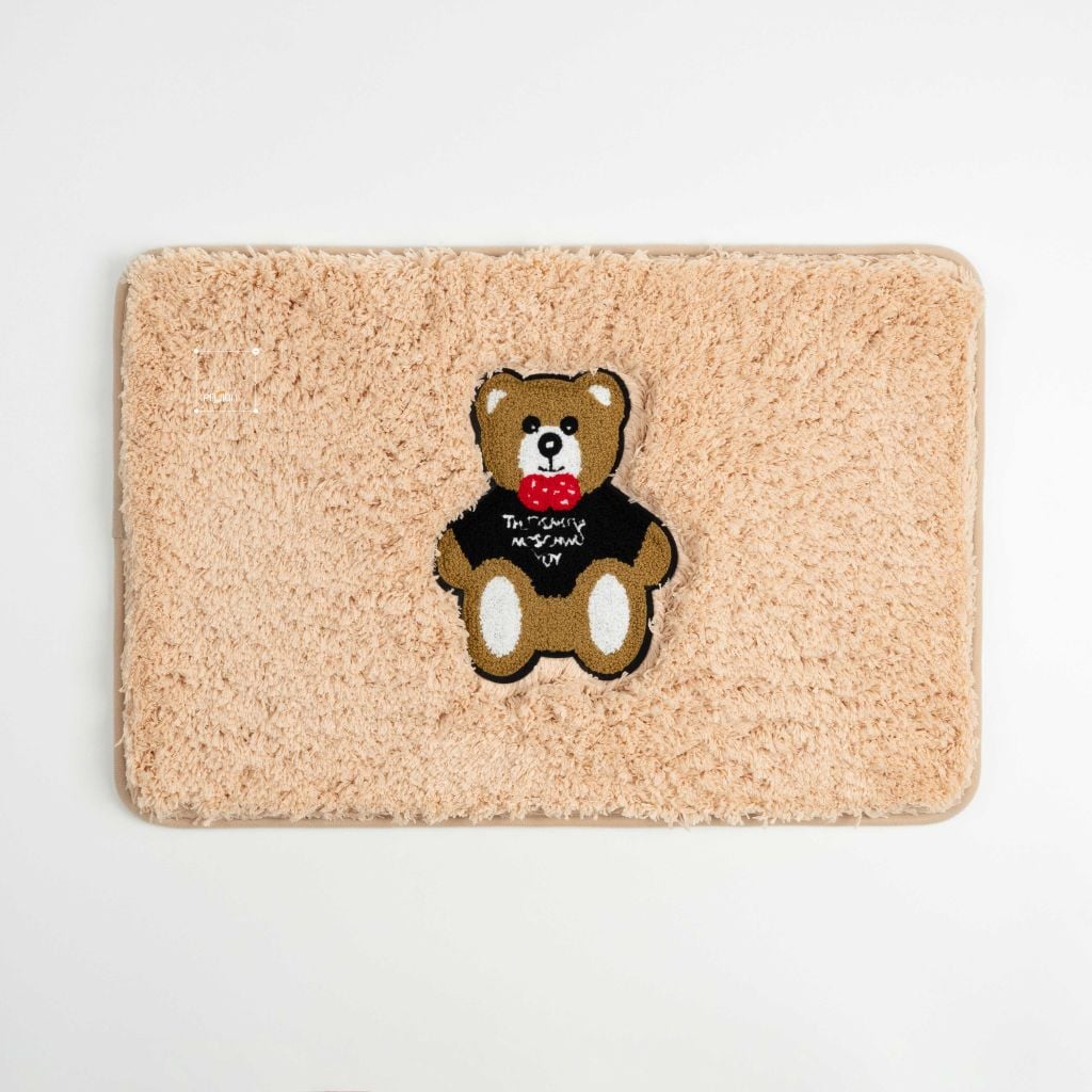 Thảm Lau Chân Siêu Thấm Thêu Hình Chú Gấu