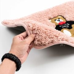 Thảm Lau Chân Siêu Thấm Thêu Hình Chú Gấu