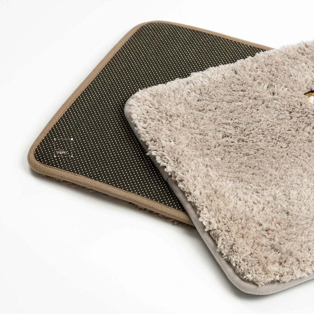 Thảm Lau Chân Siêu Thấm Thêu Hình Chú Gấu