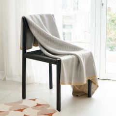 Chăn Thun Len Dệt Kim Decor Tông Xám