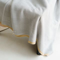 Chăn Thun Len Dệt Kim Decor Tông Xám