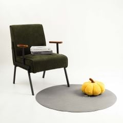 Thảm Tròn Da Lộn Trang Trí Ghế Phòng Ngủ Phòng Đọc Sách