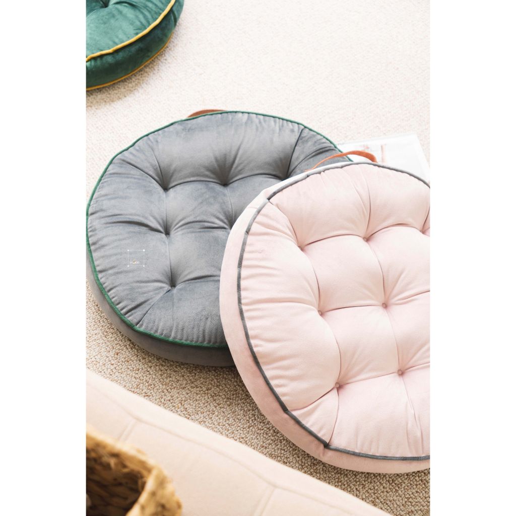 Đệm Ngồi Tròn Nhung Hà Lan Đệm Tatami Nhật Bản 58x58cm