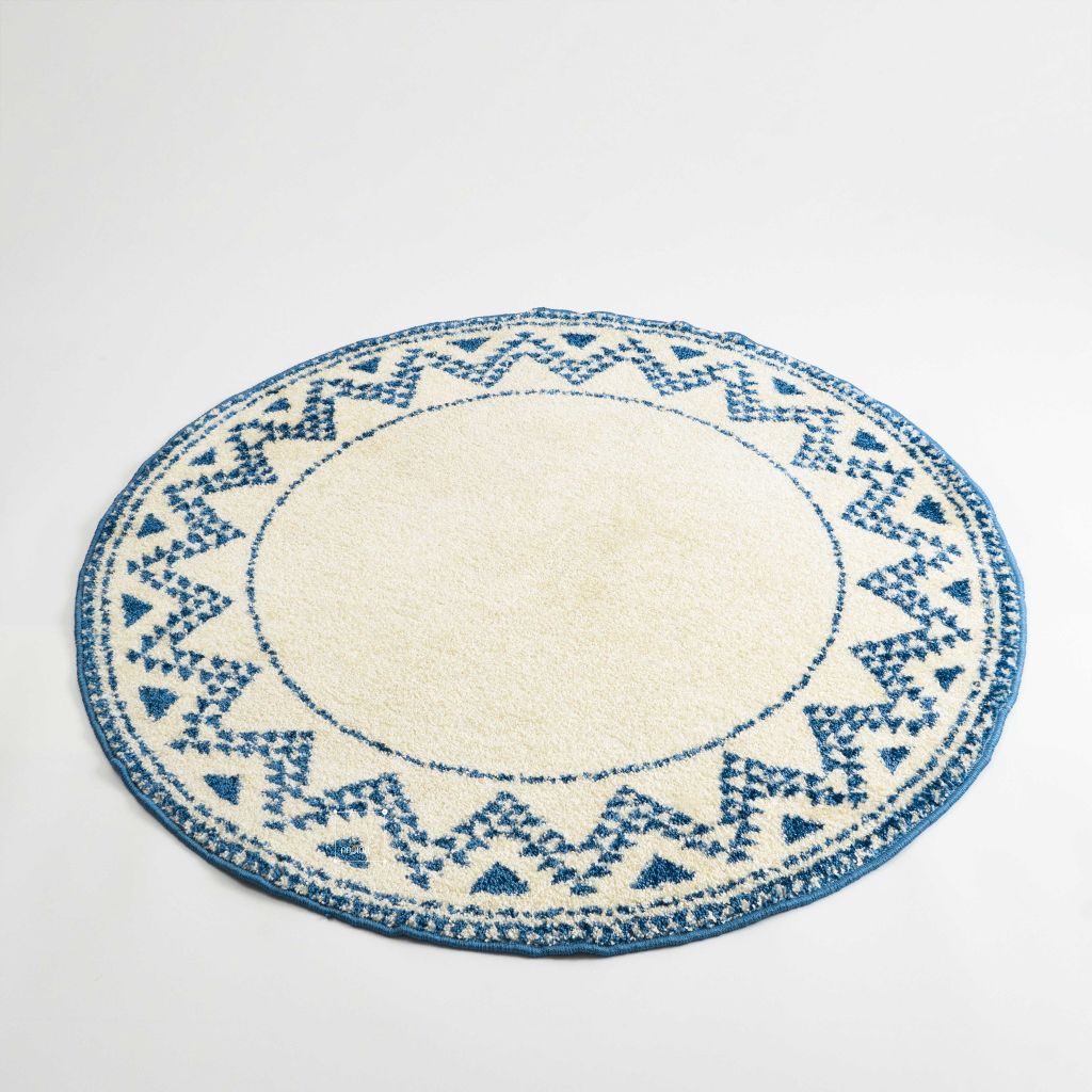 Thảm Tròn Lông Ngắn Trải Sàn Họa Tiết Hoa Văn Trống Đồng