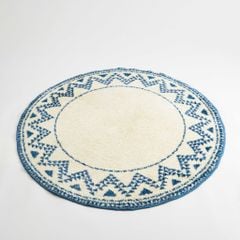 Thảm Tròn Lông Ngắn Trải Sàn Họa Tiết Hoa Văn Trống Đồng