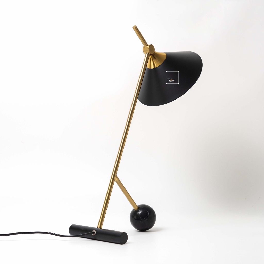 Đèn Bàn Decor Phòng Ngủ Chân Phối Đá Cẩm Thạch