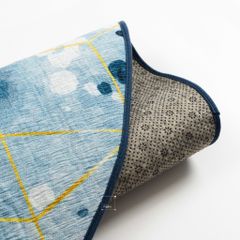 Thảm Tròn Trải Sàn Chinell Chống Trượt Blue Diamond