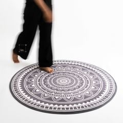 Thảm Tròn Da Lộn Trang Trí Ghế Phòng Ngủ Phòng Đọc Sách