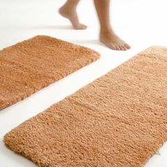 Set 2 Thảm Bếp Sợi Len Siêu Thấm Trơn Màu Giặt Máy