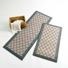 Thảm Bếp Canvas Chần Bông Chống Trượt Chống Sốc Hoa Văn Cao Cấp