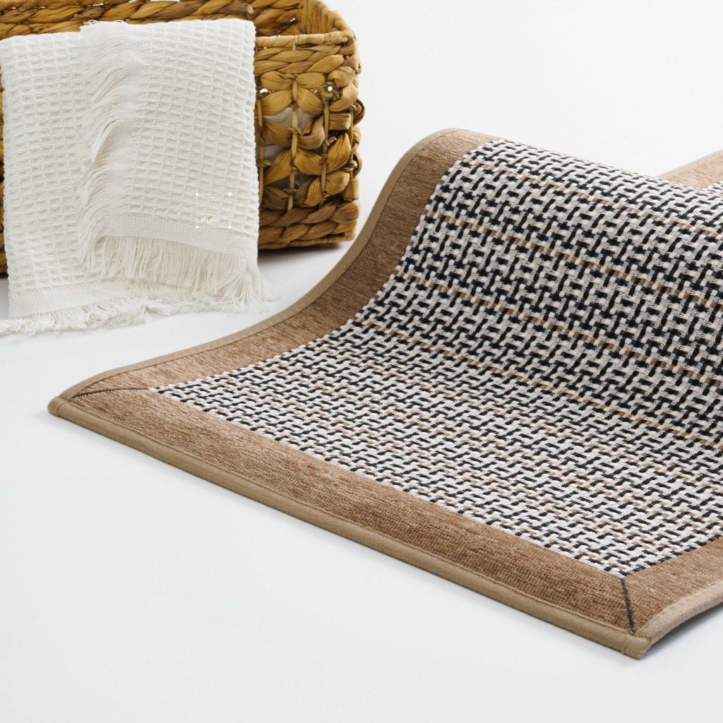 Thảm Bếp Chống Trượt Thấm Dầu Bề Mặt Sợi Đan Dệt Sang Trọng