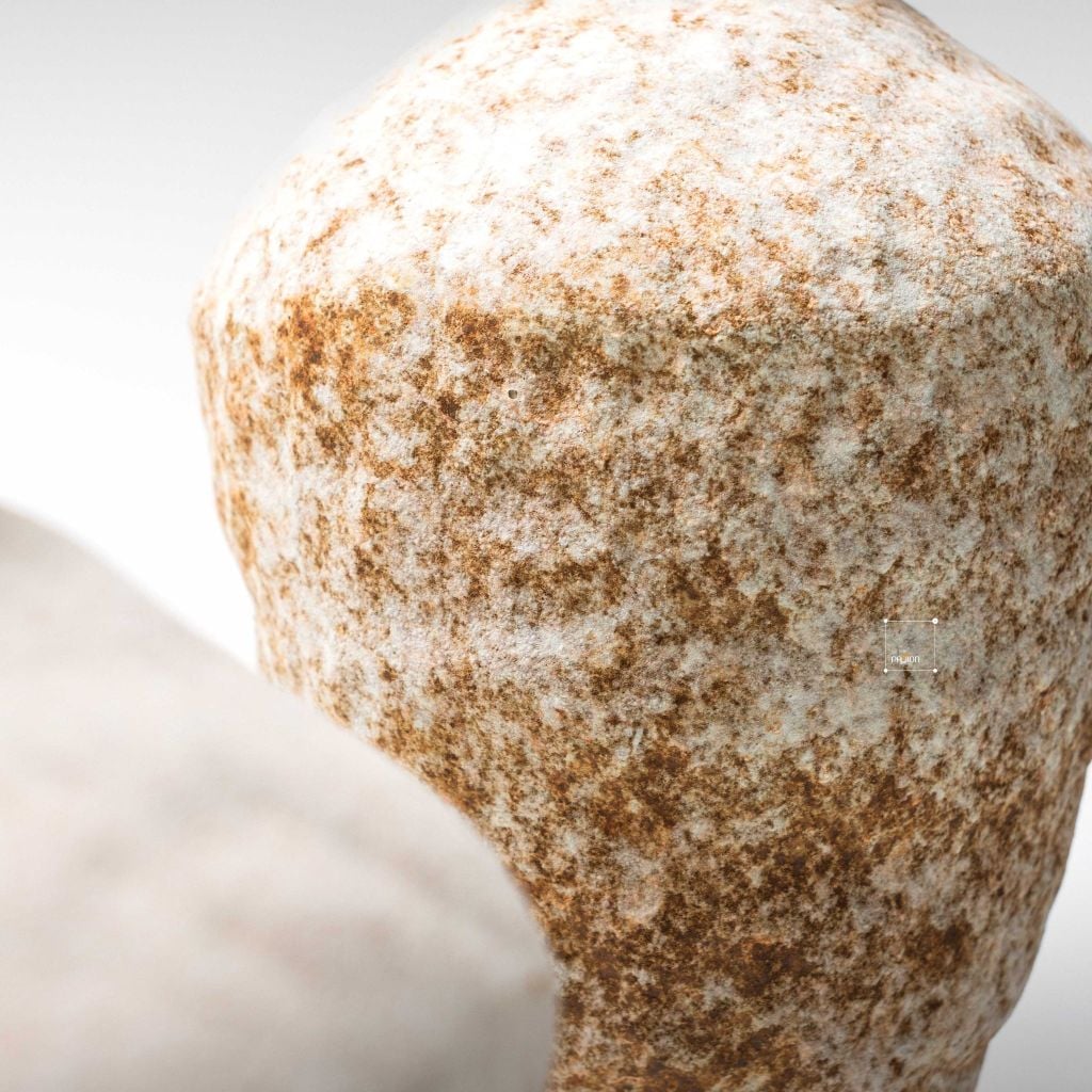 Bình Hoa Gốm Sứ Thủ Công Phong Cách Jingdezhen Wabi Sabi Trắng Xám