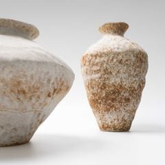 Bình Hoa Gốm Sứ Thủ Công Phong Cách Jingdezhen Wabi Sabi Trắng Xám
