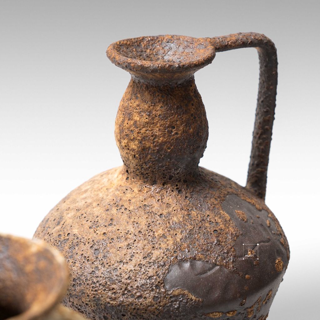 Bình Hoa Gốm Sứ Cổ Phong Cách Wabi Sabi Nâu Cổ