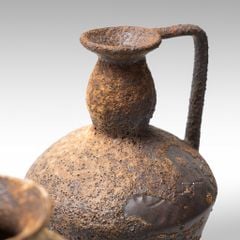 Bình Hoa Gốm Sứ Cổ Phong Cách Wabi Sabi Nâu Cổ