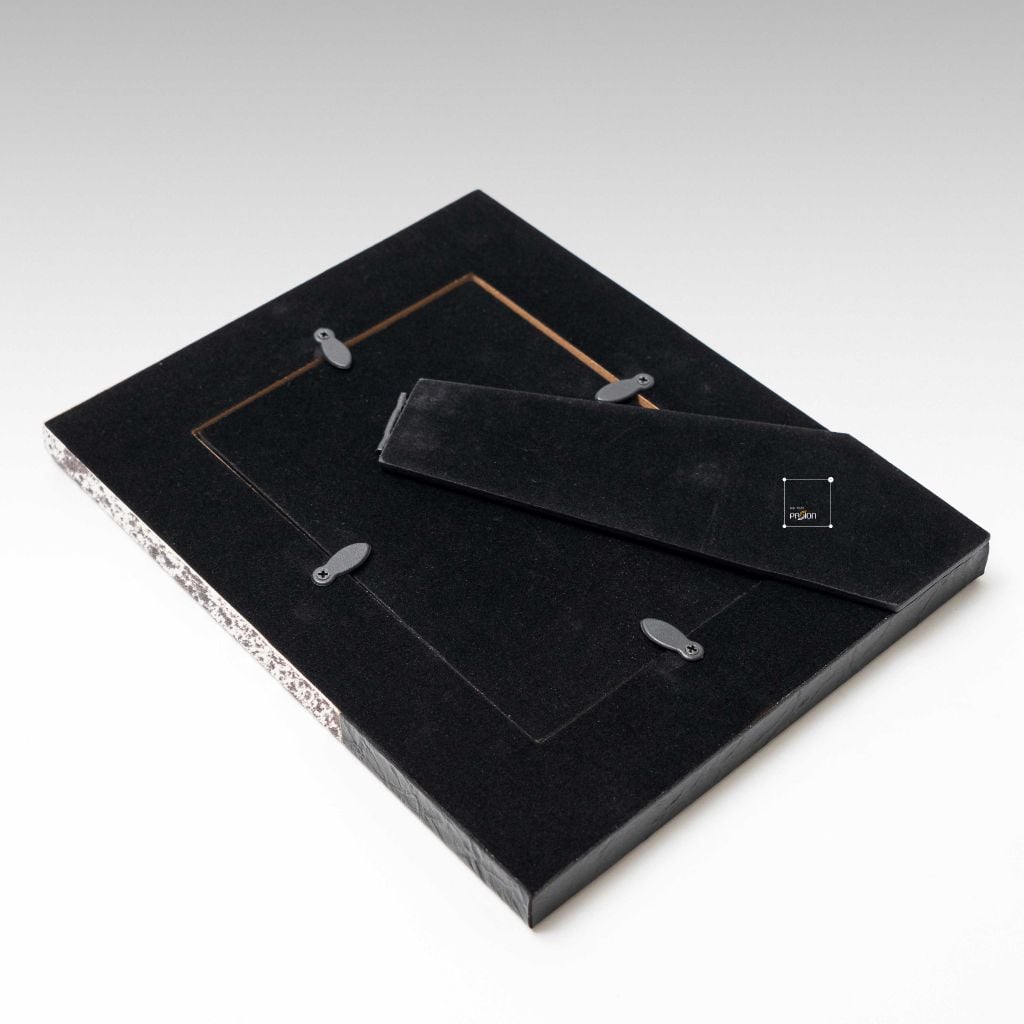 Khung Tranh Decor Để Bàn Phối Lông Thú Da PU