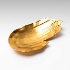 Dĩa Đồ Decor Trang Trí Hình Bàn Tay Phật Kim Loại Vàng