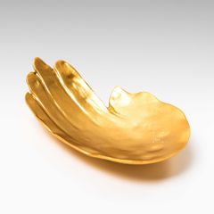 Dĩa Đồ Decor Trang Trí Hình Bàn Tay Phật Kim Loại Vàng