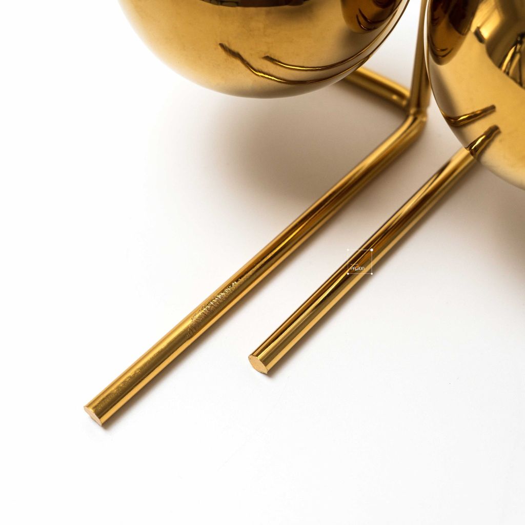 Chặn Sách Hình Khối Tròn Đối Xứng Kim Loại Vàng