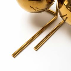 Chặn Sách Hình Khối Tròn Đối Xứng Kim Loại Vàng