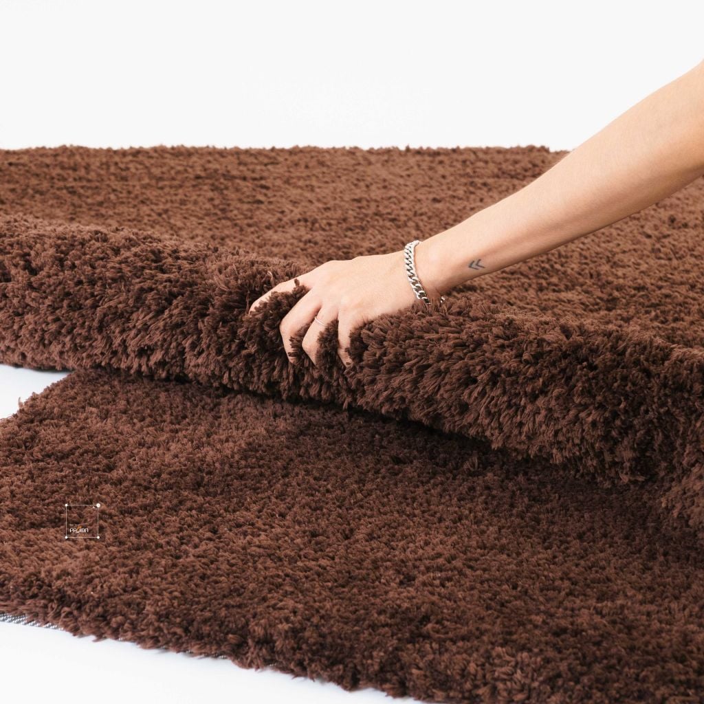 Thảm Lông Sợi Ngắn Len Cừu Mềm Mại Trang Trí Phòng Khách
