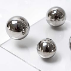 Tượng Hình Chữ Nhật Trang Trí Để Bàn Hình Bọt Tròn Bạc