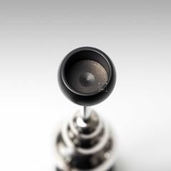 Chân Nến Hình Bóng Tròn Đen Bạc Decor Bàn Tiệc Sang Trọng