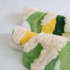 Thảm Trải Sàn 3D Dệt Nổi Họa Tiết Hoa Lá Trải Chân Giường