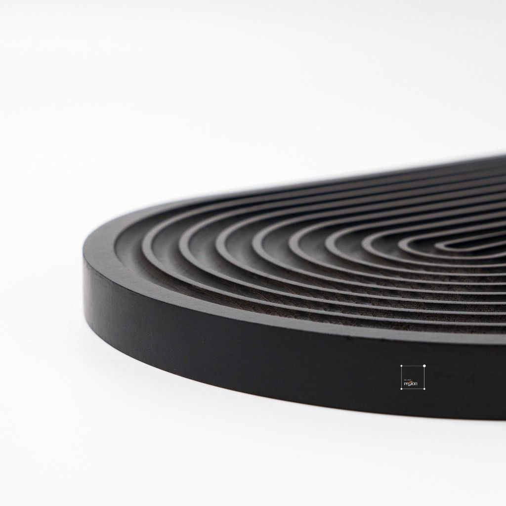 Thớt Gỗ Kẻ Sọc Gợn Sóng Đạo Cụ Chụp Ảnh Decor Bếp Sang Trọng