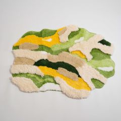 Thảm Trải Sàn 3D Dệt Nổi Họa Tiết Hoa Lá Trải Chân Giường