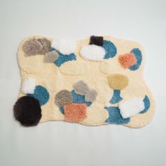 Thảm Trải Sàn 3D Dệt Nổi Họa Tiết Hoa Lá Trải Chân Giường