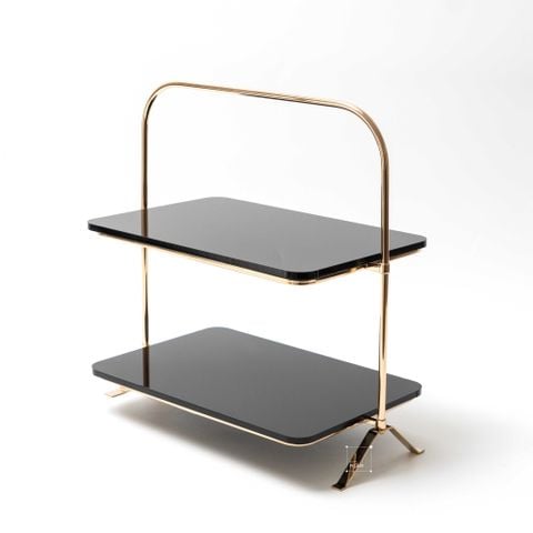 Kệ Trang Trí Bàn Tiệc Đựng Trang Sức 2 Tầng Sang Trọng