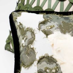 Vỏ Gối Tựa Lưng Phong Cách Bắc Âu Xanh Green Phối Be